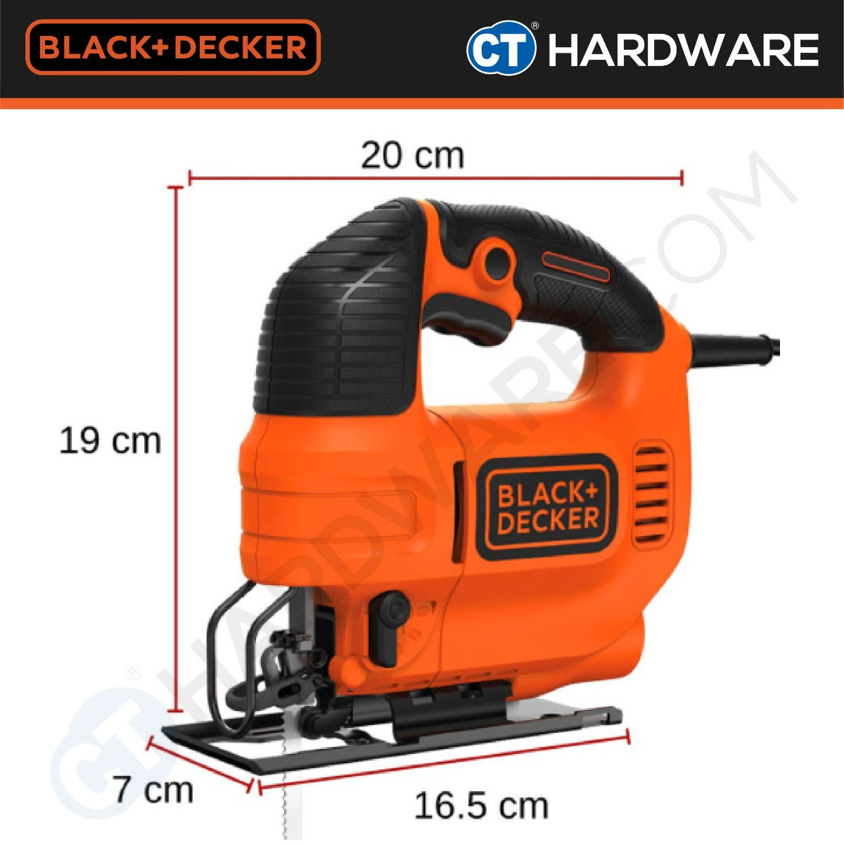 Black+Decker KS701PE-B1 Variable Speed Pendulum Jigsaw 520W 0-3000/Min