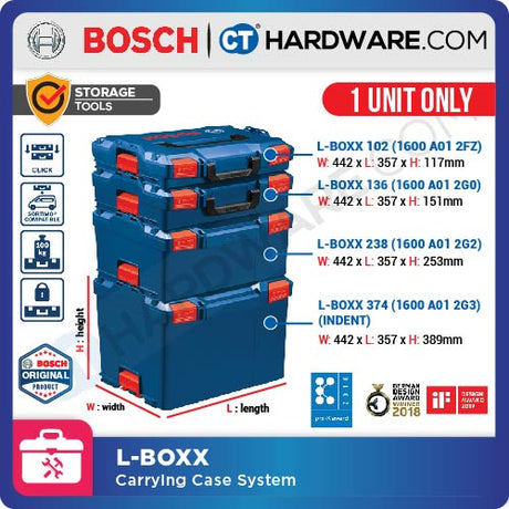 Bosch L-BOXX 102 | L-BOXX 136 | L-BOXX 238 | L-BOXX 374 CARRYING CASE SYSTEM - 1UNIT