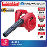 WORCRAFT LB-600 CORDED BLOWER 600W | 13000RPM | 2.2M3/MIN [ LB600 ]