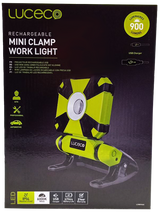 LUCECO LCWR9G60 Rechargeable Mini Clamp Work Light 10W (USB Charging)