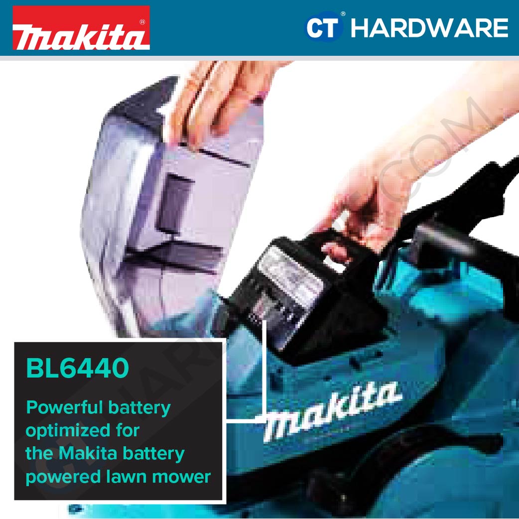 MAKITA LM002JM101 CORDLESS LAWNMOWER 21" 53CM 20-100MM 2300W 2800RPM 1600M2 70L WITHOUT 1 BATTERY 4.0AH & 1 CHARGER