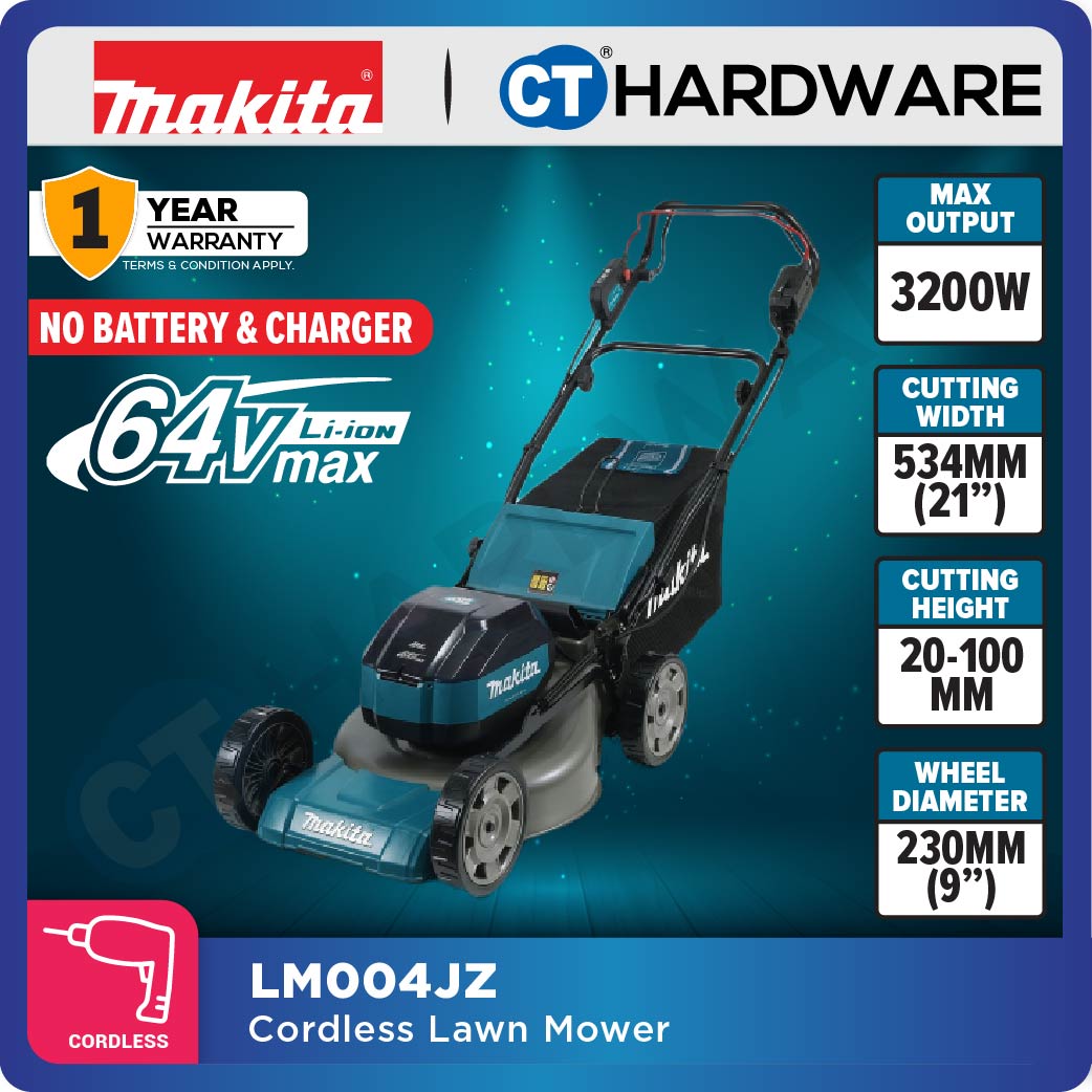 MAKITA LM004JZ CORDLESS LAWN MOWER 64V | 21" | 3200W | 2800RPM WITHOUT BATTERY CHARGER