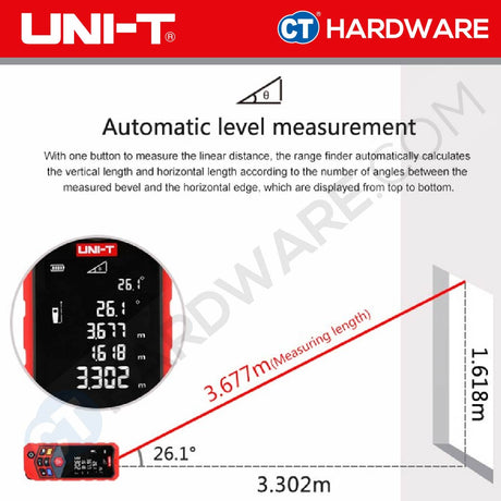 UNI-T LM50D LASER DISTANCE MEASURE 50 METER ( CURVATURE EDITION )