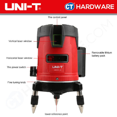 UNI-T LM550G-LD LASER LEVEL / LINE LASER 20M | GREEN LASER | 510~515Nm | 5 LINES LASER [ LM550GLD ]