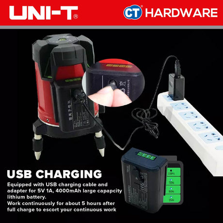 UNI-T LM550G-LD LASER LEVEL / LINE LASER 20M | GREEN LASER | 510~515Nm | 5 LINES LASER [ LM550GLD ]