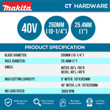 MAKITA LS003GZ 305MM (12") 40V MAX CORDLESS SLIDE COMPOUND MIER SAW
