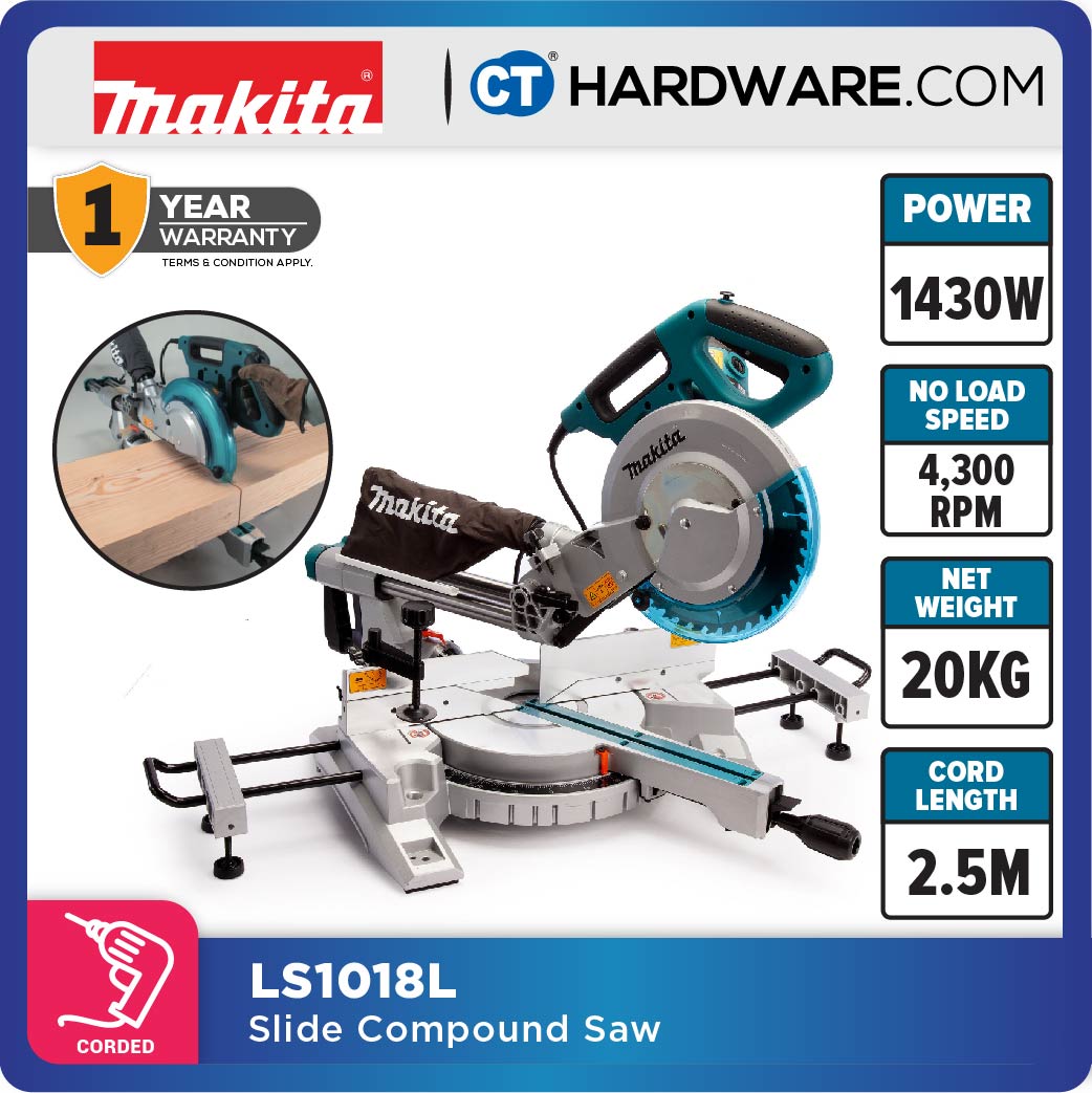 MAKITA LS1018L SLIDE COMPOUND MITRE SAW 10-1/4" 255-260MM 1430W 4300RPM