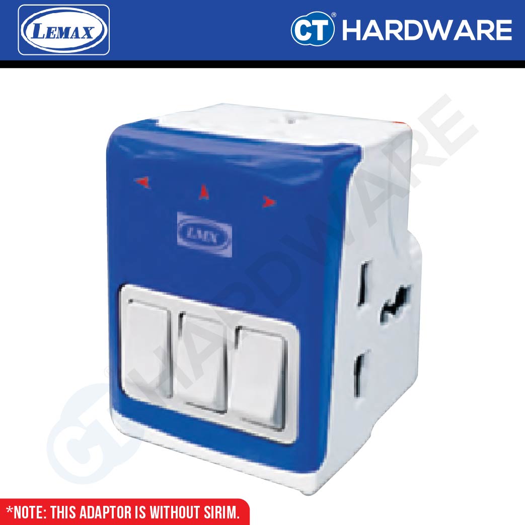 LMX 3-WAY MULTI ADAPTOR WITH SWITCH 13AMP (M610)