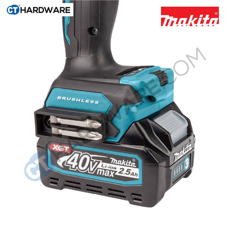 Makita DF001GD201 XGT 40Vmax Cordless Brushless Driver Drill 13mm 125NM Incl. 2x 2.5Ah Battery, 1x Charger
