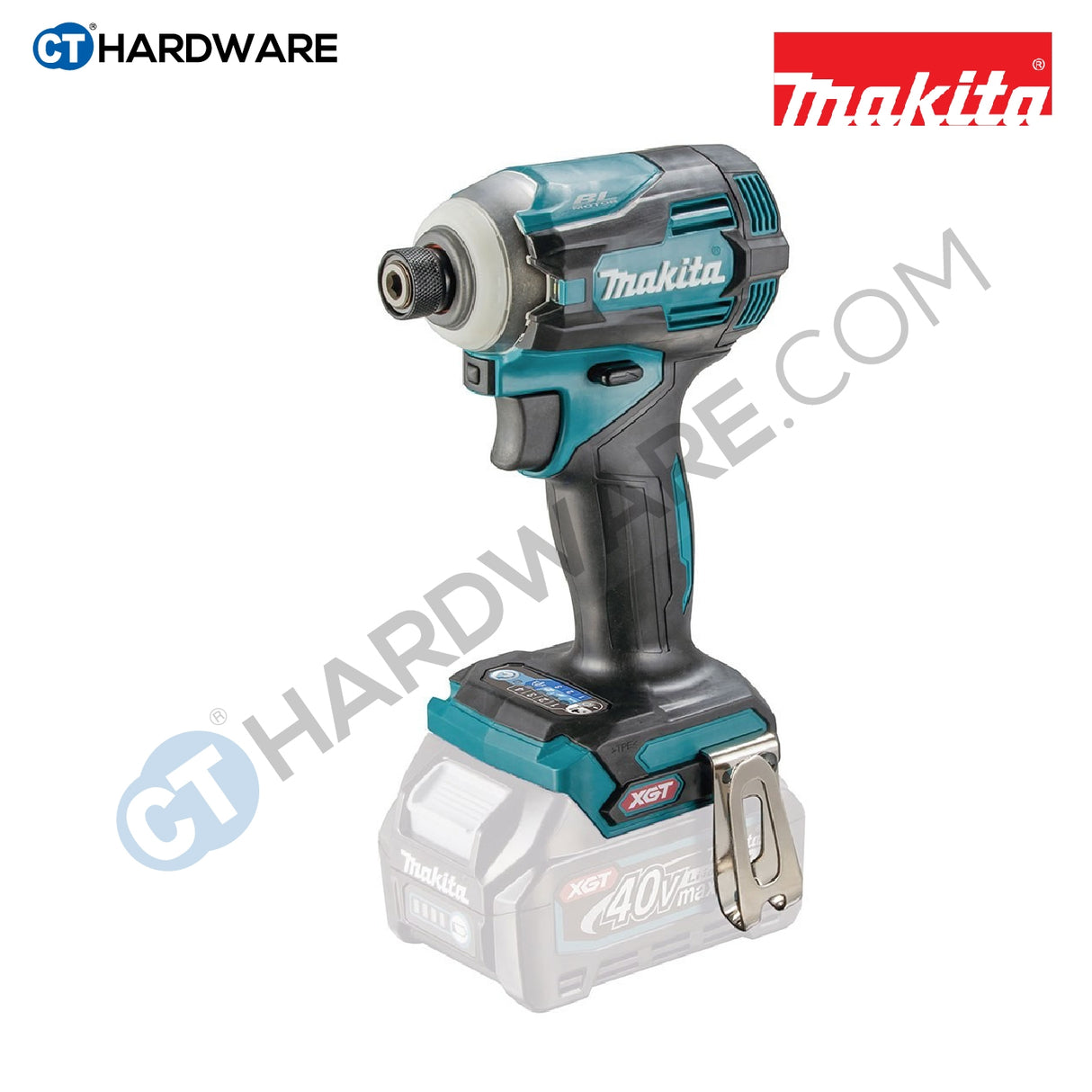 Makita TD001GD201 Cordless Brushless Impact Driver 40V 1/4" 6.35mm 220Nm C/W 2x 2.5Ah Battery & 1xFast Charger