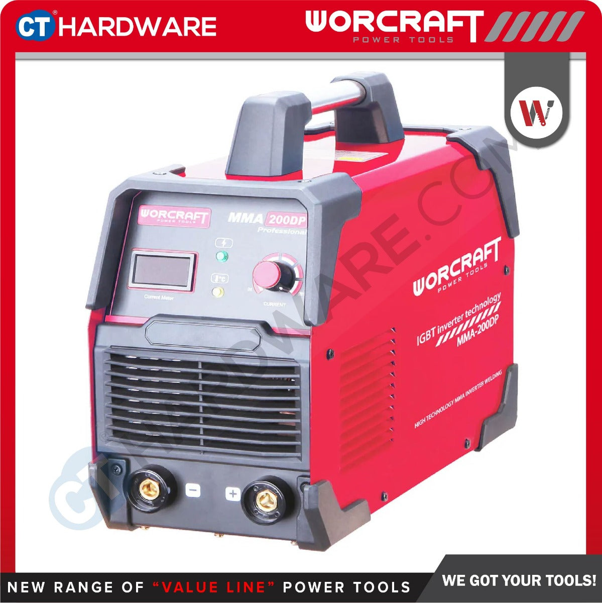 WORCRAFT MMA-200DP INVERTER WELDING MACHINE 200AMP [ MMA200DP ]