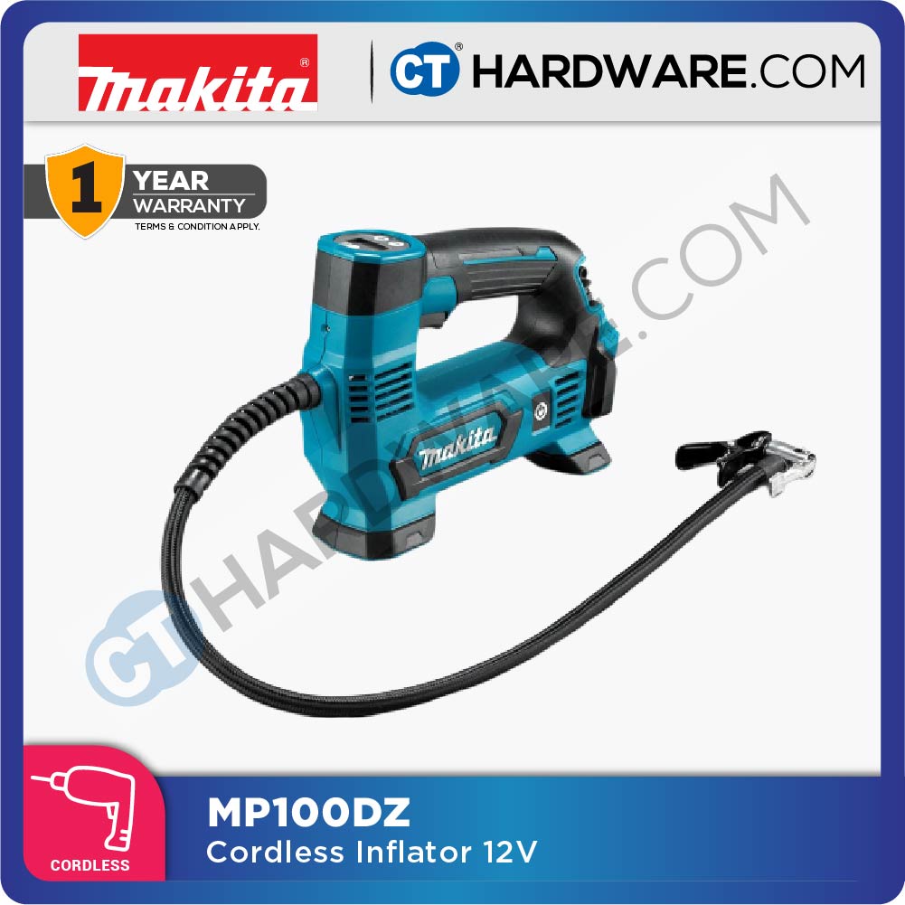 MAKITA MP100DZ CORDLESS INFLATOR 12V MAX CXT LI-ION W/O BATTERY & CHARGER ( SOLO )