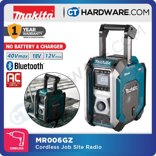 MAKITA MR006GZ CORDLESS JOB SITE RADIO 40V | 18V | 12V | BLUETOOTH WITHOUT BATTERY & CHARGER