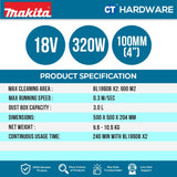 MAKITA DRC300Z ROBOTIC CLEANER 18V | 0.3M/SEC | 3.0L WITHOUT BATTERY AND CHARGER
