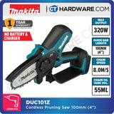 MAKITA DUC101Z CORDLESS PRUNING SAW 18V | 100MM (4") | 320W | OIL TANK 55ML COME WITH 1x 3.0AH BATTERY & CHARGER [ YEAR END SALES ]