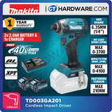 MAKITA TD003GZ | TD003GA201 CORDLESS IMPACT DRIVER 40V | 6.35MM (1/4") | 210NM