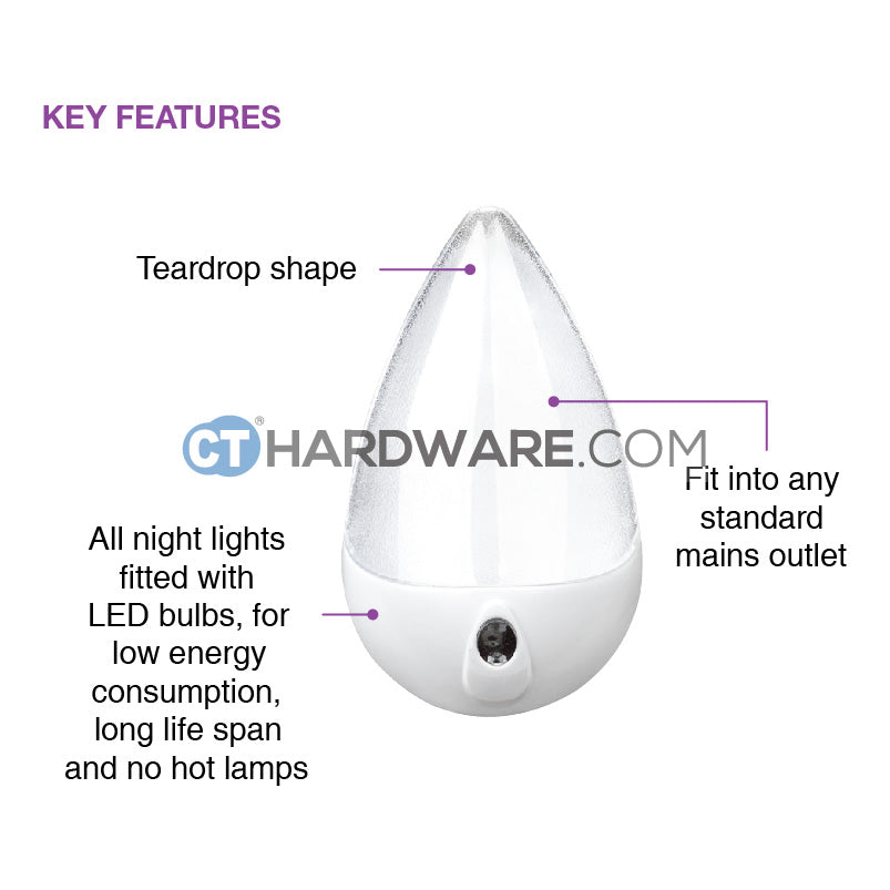 Masterplug Dusk-Till Dawn Night Light x 2Pcs