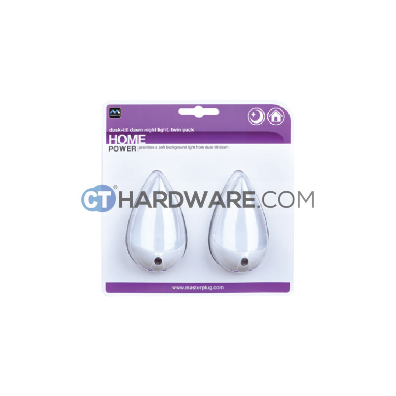 Masterplug Dusk-Till Dawn Night Light x 2Pcs