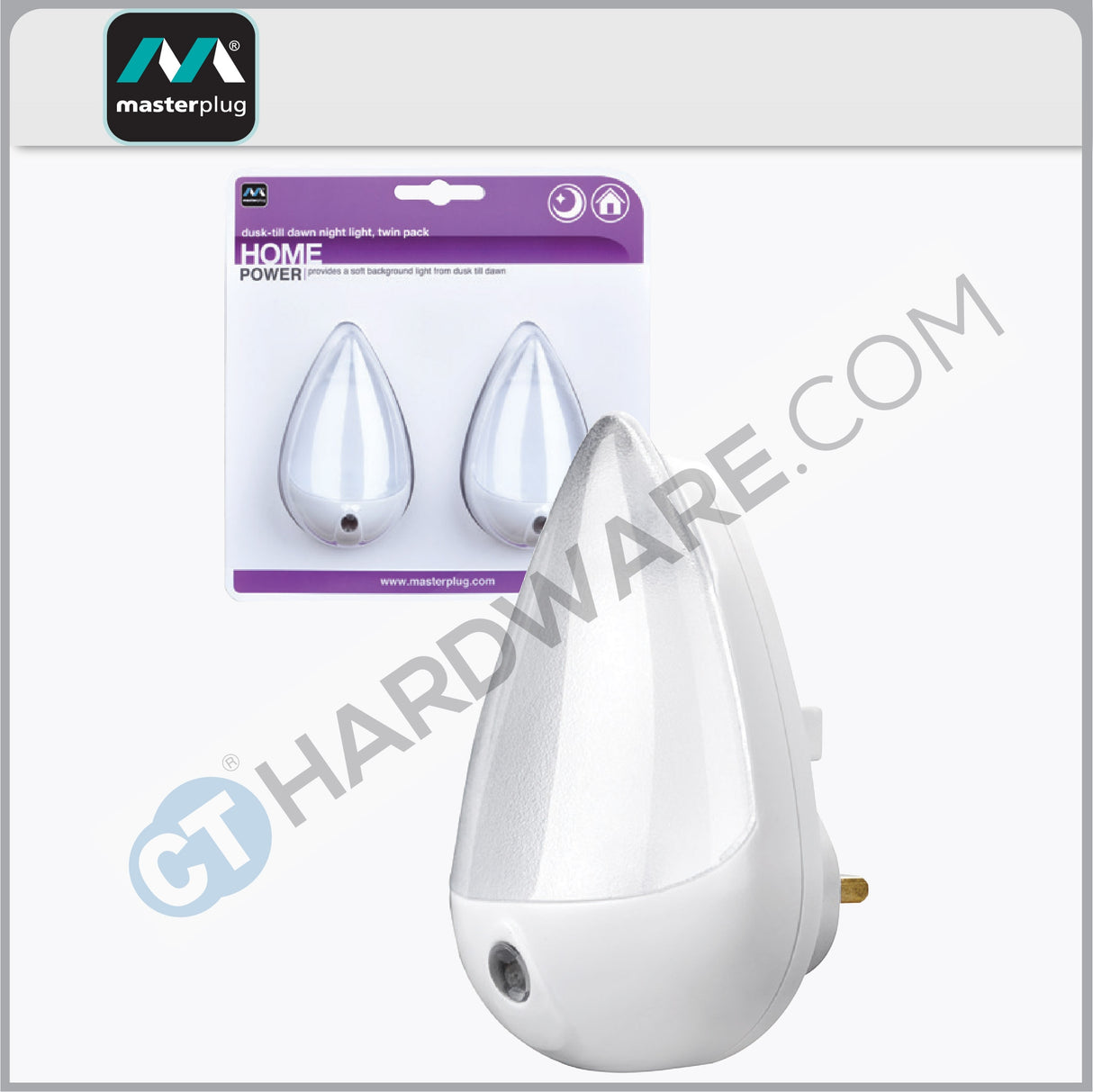 Masterplug Dusk-Till Dawn Night Light x 2Pcs
