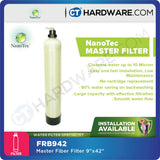 NANOTEC FRB942 MASTER FIBER FILTER 9" X 42" COME WITH G2 PVC BLACK HEAD WITH MEDIA [ NNFRB09 ]