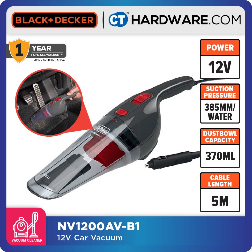 Black+Decker NV1200AV Handheld Dustbuster Car Vacuum 12V Without Accessories 370ml