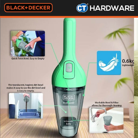 Black & Decker NVB115JM Handheld Dustbuster Vacuum Cleaner 3.6V (Cyclonic)