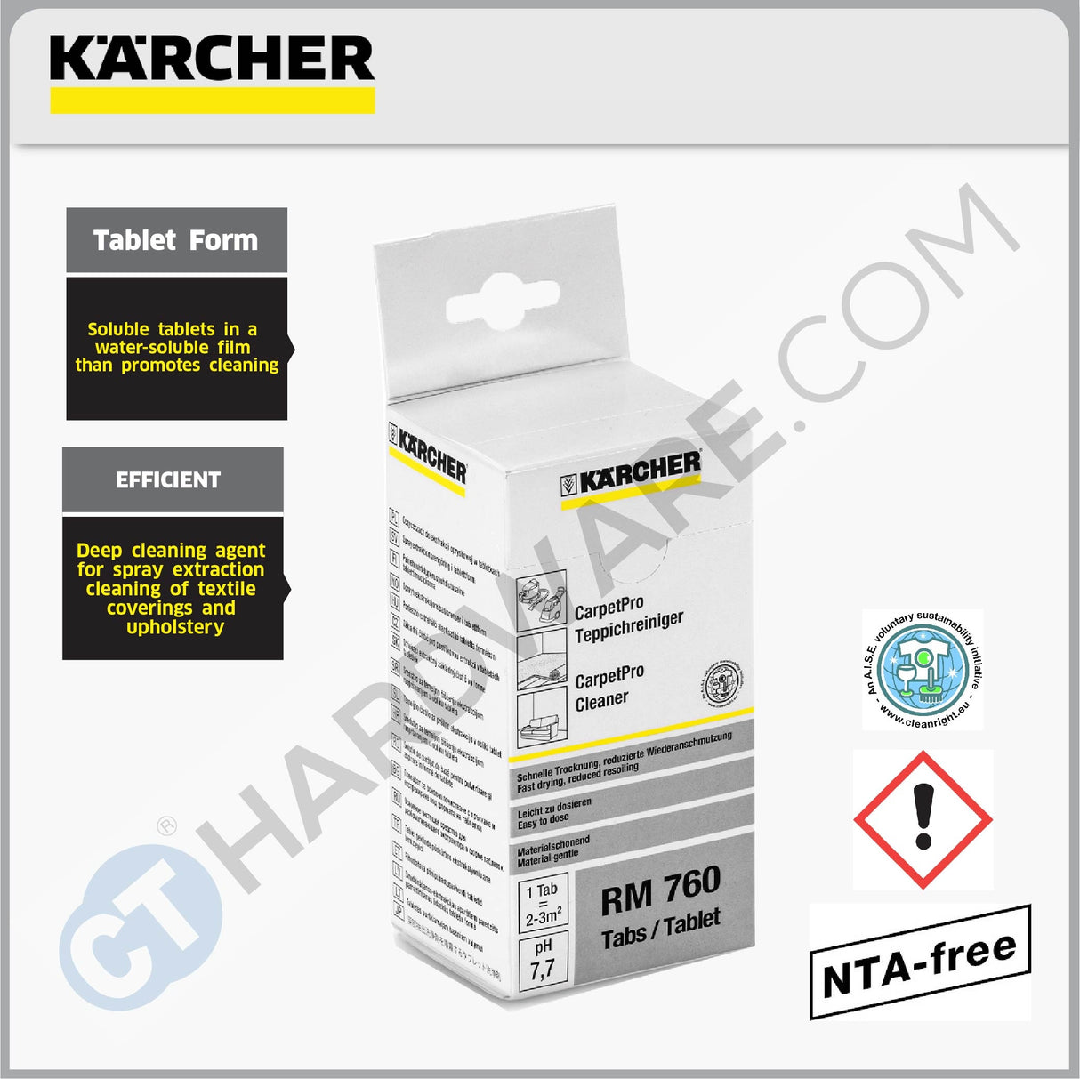 Karcher 62960790 CarpetPro RM760 Tabs FOR PUZZI 8/1 C & PUZZI 10/1