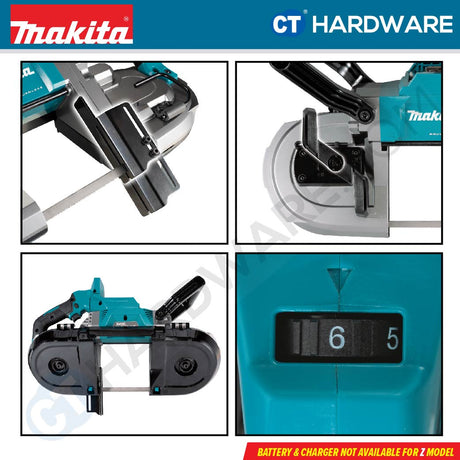Makita PB002GZ/ GM201 XGT 40Vmax Cordless Portable Band Saw 5" 127mm (Body Only | 2-Battery)