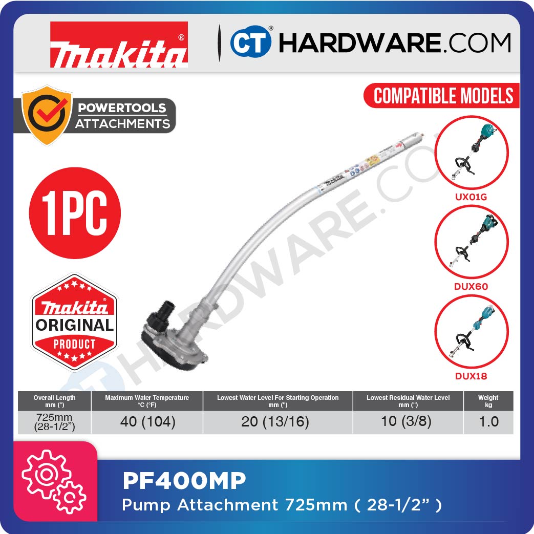 Makita PF400MP Multi Tool Attachments - Pump Attachment 25 Mm / 1" Hose Size