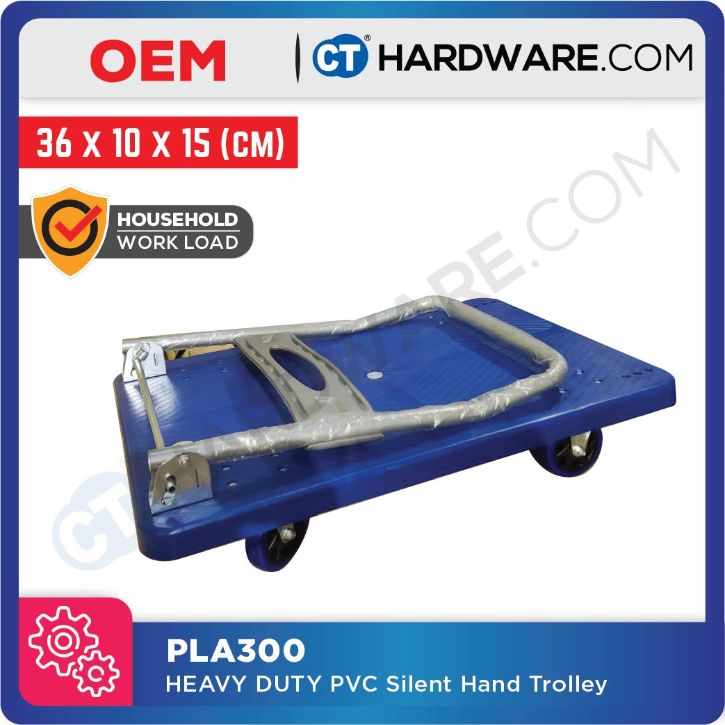 PLA300 ADVANCE / HECULES PVC HAND TROLLEY ( 300KG  WORKLOAD ) (HEAVY DUTY) WITH 4 WHEELS ( HAND TRUCK ) DEEP BLUE
