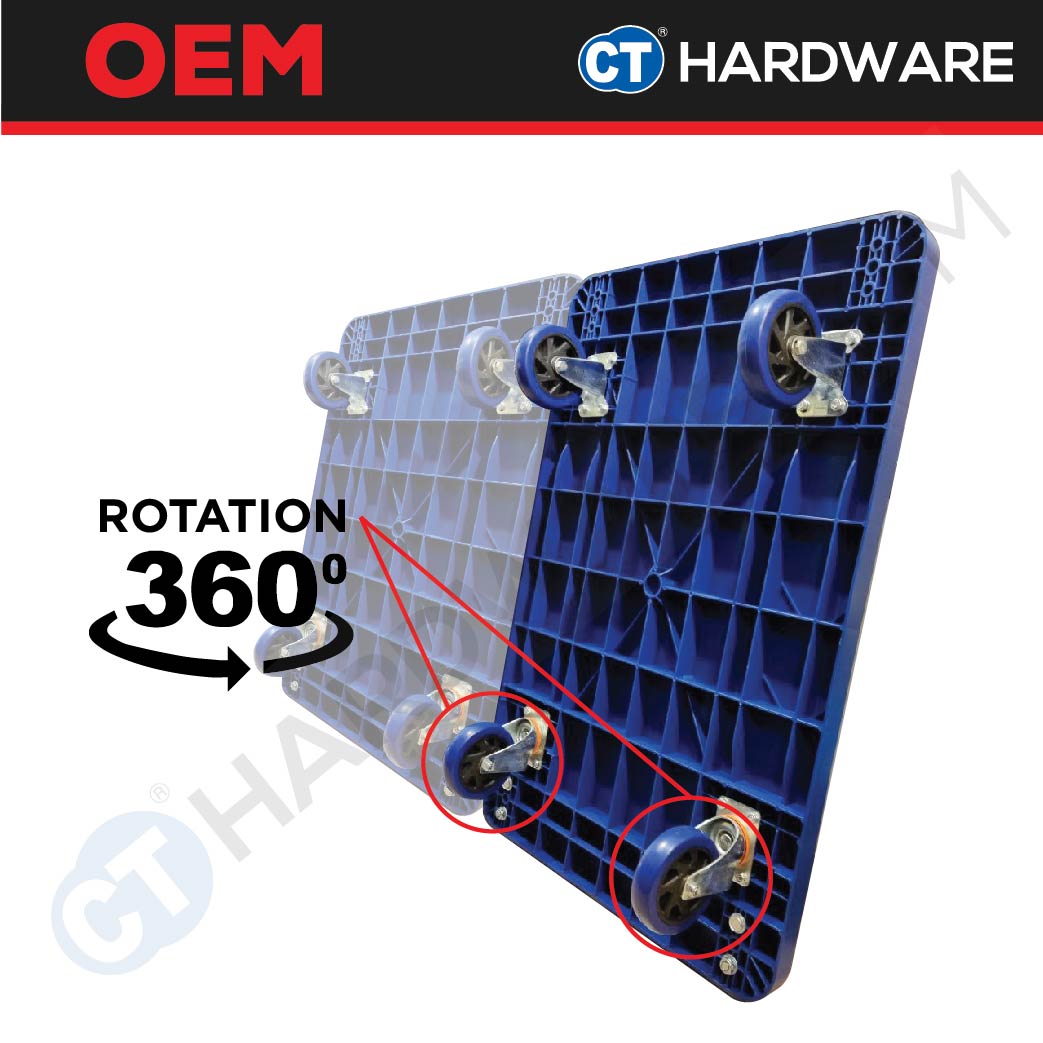 PLA300 ADVANCE / HECULES PVC HAND TROLLEY ( 300KG  WORKLOAD ) (HEAVY DUTY) WITH 4 WHEELS ( HAND TRUCK ) DEEP BLUE