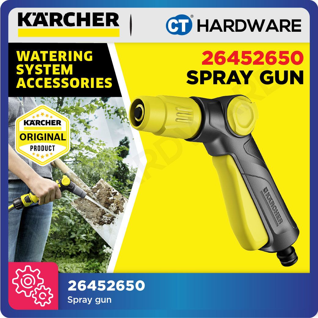 Karcher 26452650 Spray Gun, Spray Pattern Adjustable, Trigger Lock, Water Regulation