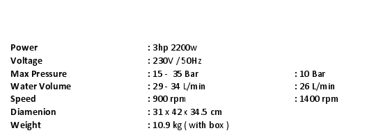 TAKAFUJI PS3WZ60  PLUNGER PUMP PF-450 C/W 3HP MOTOR