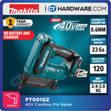 MAKITA PT001GD101 | PT001GZ CORDLESS PIN NAILER 40Vmax | 23GA | 0.6MM | 120 MAGAZINE