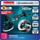 MAKITA PV001GM101 | PV001GZ CORDLESS POLISHER 40V 180 mm (7") | 165 mm (6-1/2") | M14
