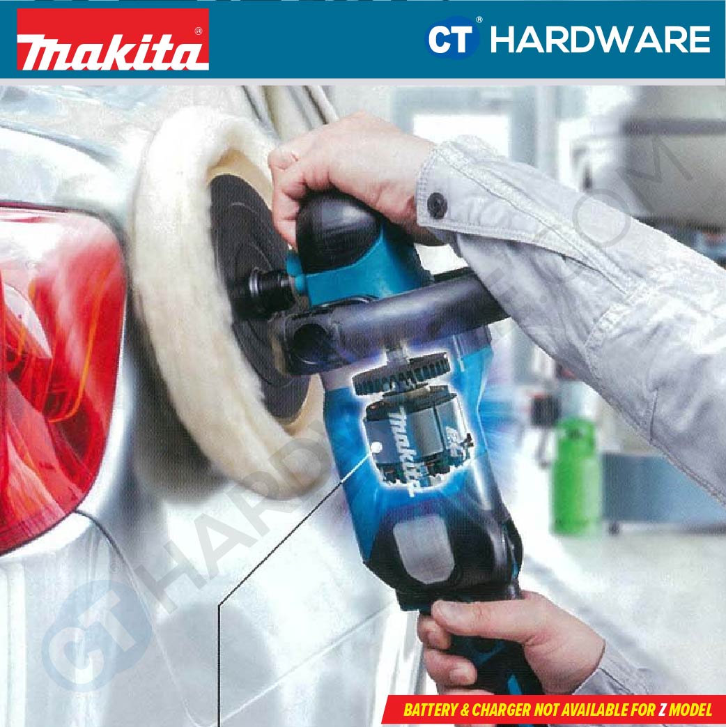 MAKITA PV001GM101 | PV001GZ CORDLESS POLISHER 40V 180 mm (7") | 165 mm (6-1/2") | M14
