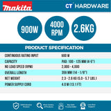 MAKITA PW5001C STONE POLISHER 4-5" 900W 2000-4000RPM 2.3KG