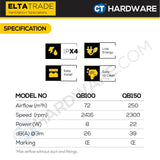 Elta Trade QB100 / QB150 Small Axial Exhaust Fan (4" / 5")