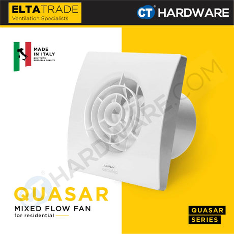 ELTA TRADE FANTECH ULTRA QUIET AXIAL VENTILATION FAN DIA 100MM (QUASAR2SBB)