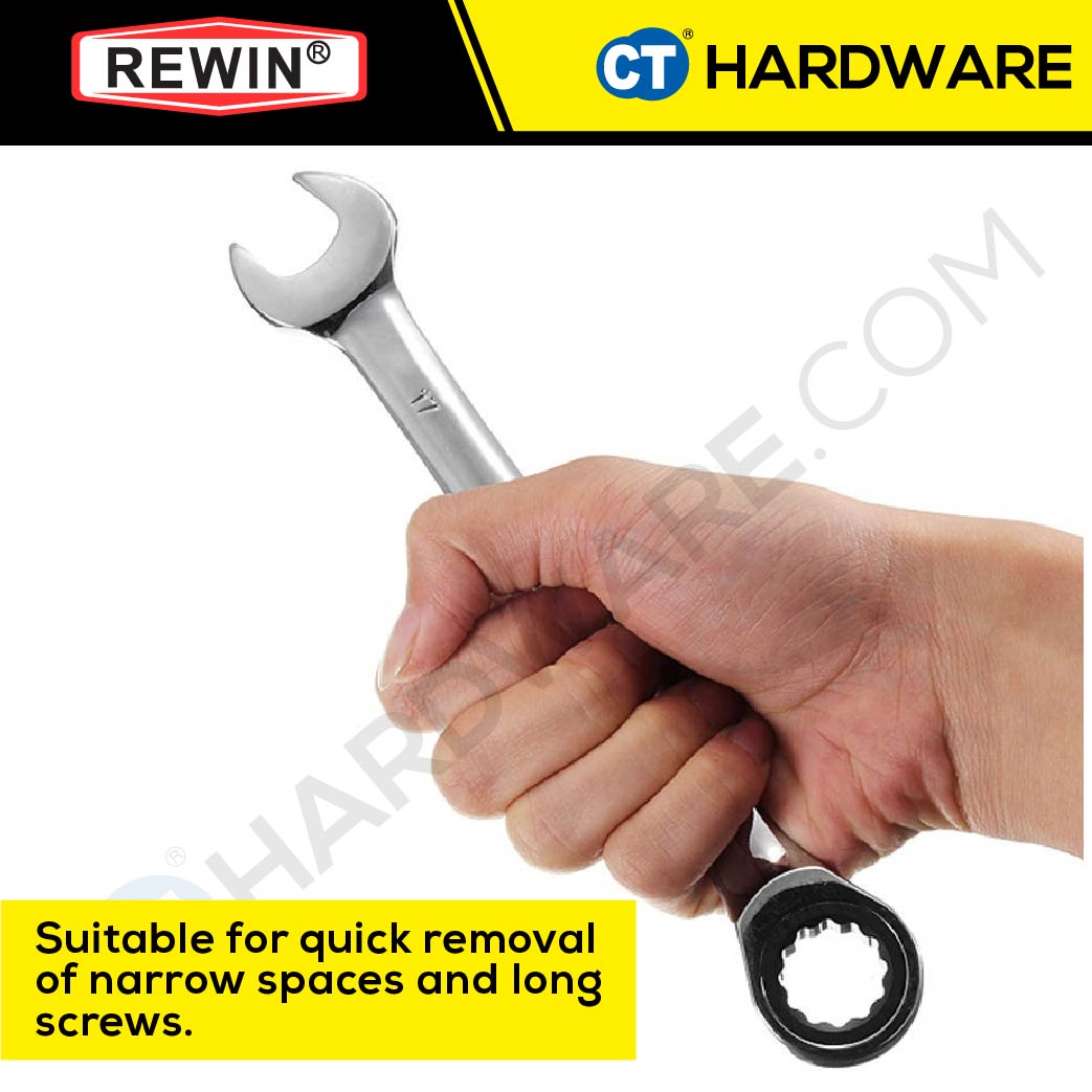 REWIN RATCHET WRENCH SIZE 8mm TO 19mm [ 1 PIECE ]