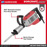 WORCRAFT RB16-45T Corded Demolition Hammer 1700W | 50J | 300MM HEX Best For Concrete / Mesin Ketuk Konkrit Pecah Dinding [ RB1645T ]