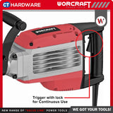 WORCRAFT RB16-45T Corded Demolition Hammer 1700W | 50J | 300MM HEX Best For Concrete / Mesin Ketuk Konkrit Pecah Dinding [ RB1645T ]
