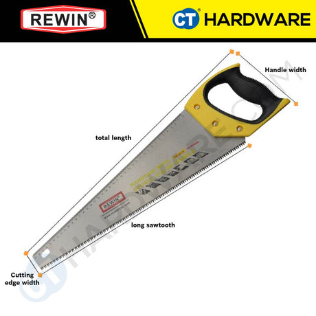 REWIN RB6620 HANDSAW 500MM LARGE HOUSEHOLD HANDSAW