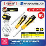 REWIN RE-5080 | RE-6080 TWO WAY SCREWDRIVER 3" -5" | 4" - 6"  [ RE5080 | RE6080 ] - 1PC