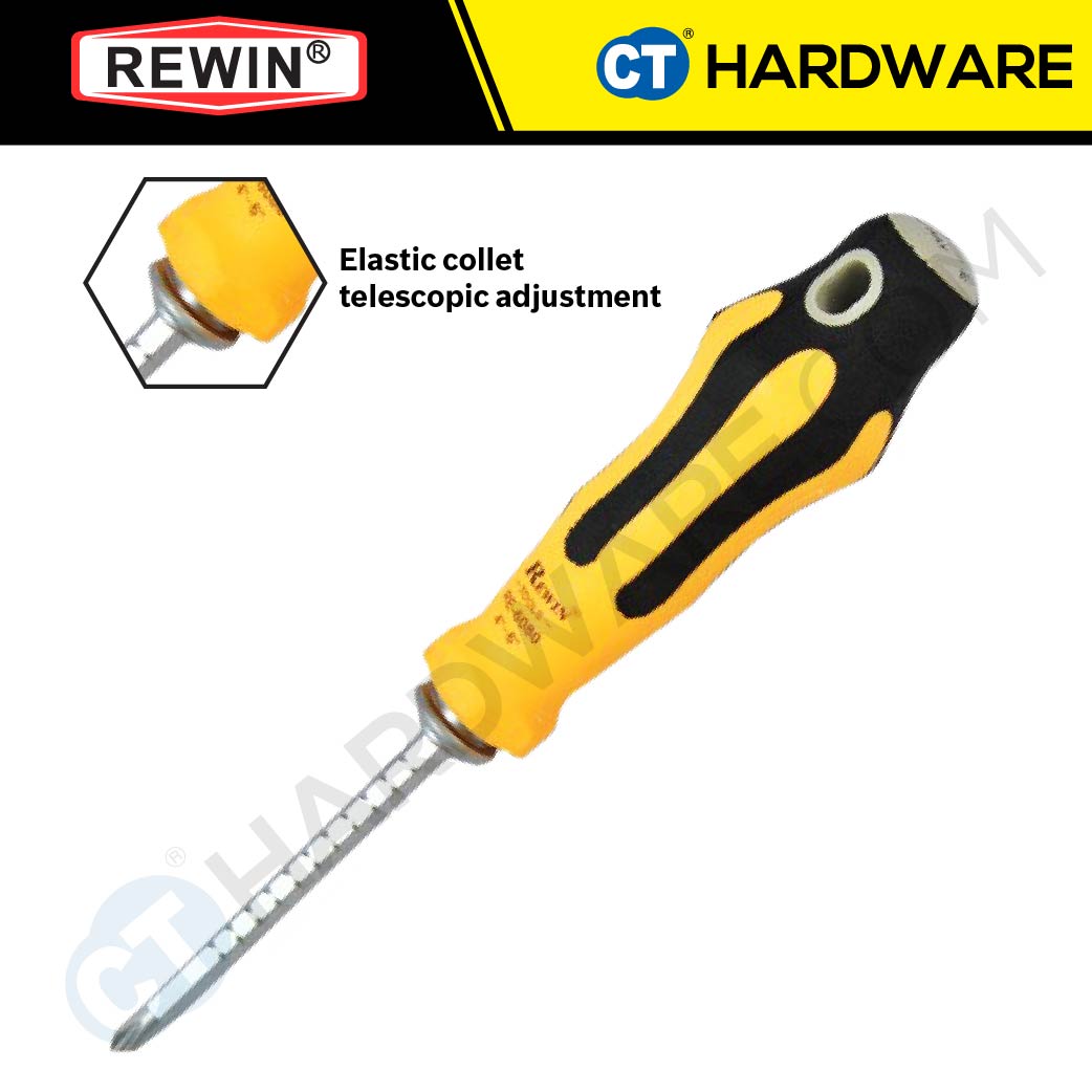 REWIN RE-5080 | RE-6080 TWO WAY SCREWDRIVER 3" -5" | 4" - 6"  [ RE5080 | RE6080 ] - 1PC