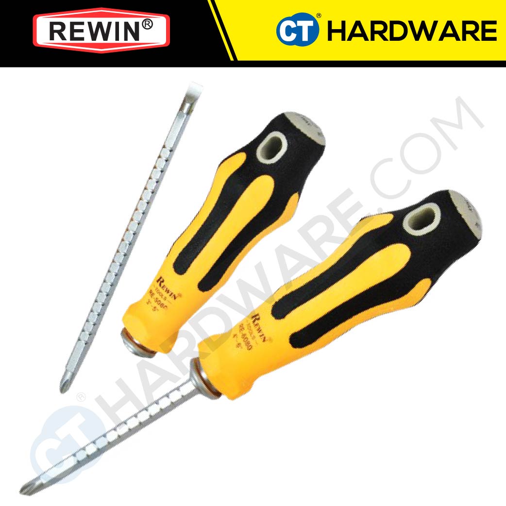 REWIN RE-5080 | RE-6080 TWO WAY SCREWDRIVER 3" -5" | 4" - 6"  [ RE5080 | RE6080 ] - 1PC