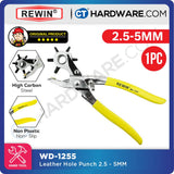 REWIN WD1255 LEATHER HOLE PUNCH 2.5 - 5MM