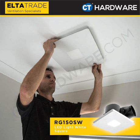 ELTA TRADE DUCTED CEILING FAN (SET) RF150 RAPID RESPONSE with RG150 GRILLES  (4 VARIATION) [EXHAUST FAN]