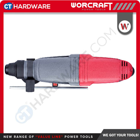 WORCRAFT RH09-26A 3 MODE ROTARY HAMMER 820W 1300RPM 4800BPM C/W ACCESS 3 DRILL BIT , 2 CHISEL SDS PLUS (RH0926A)