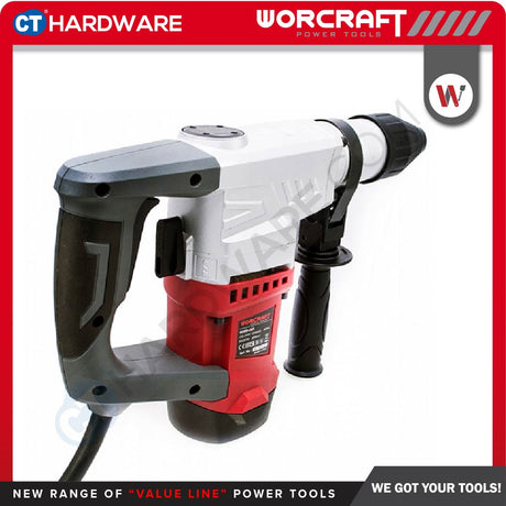 WORCRAFT RH0926X 3 MODE ROTARY HAMMER 900W 850RPM PERCUSSION 4100RPM C/W ACCE 3 BIT,2 CHISEL ( SDS PLUS )